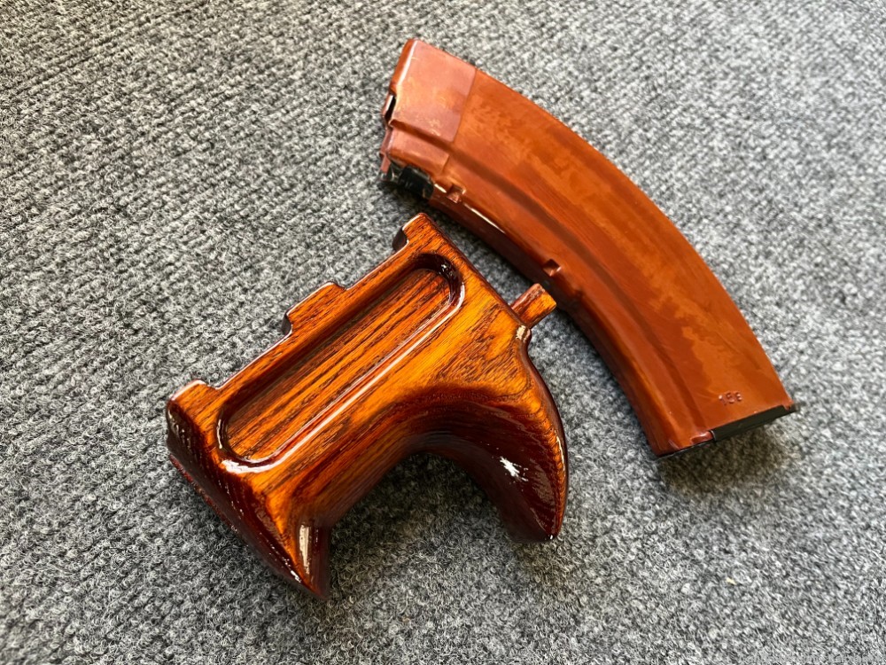 High Quality Custom Micro Draco Vented Hand Wedge Wood Handguard / Forend-img-8