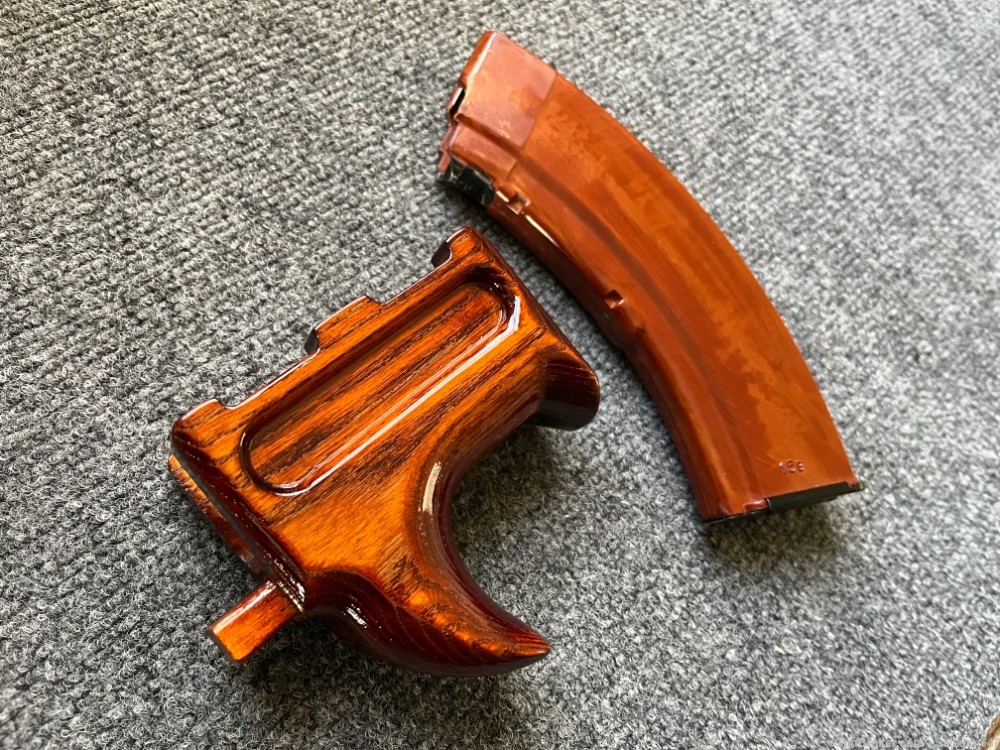 High Quality Custom Micro Draco Vented Hand Wedge Wood Handguard / Forend-img-7