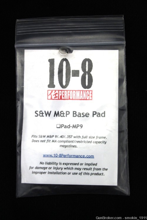 10-8 Performance S&W M&P 9mm/.40cal Base Pad; NOS-img-0