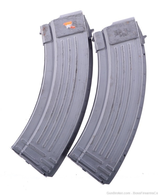 Korean Made 30rd 7.62x39mm Lot of 2 Steel AK Magazines- Used (JS)-img-0