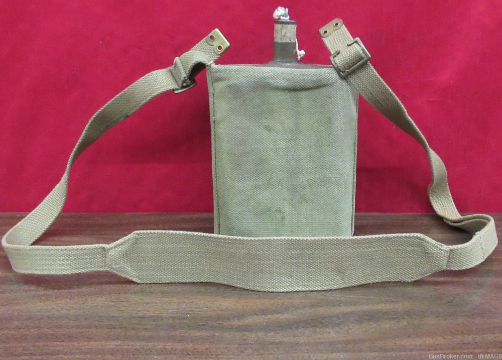 Original WW2 British Canteen 1941 Marked Military Surplus WWII Carry Bag-img-2
