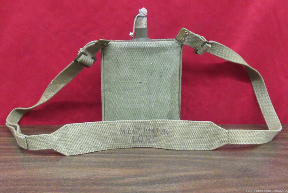 Original WW2 British Canteen 1941 Marked Military Surplus WWII Carry Bag-img-0