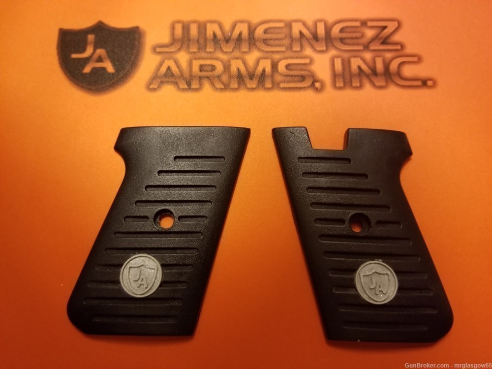 Jimenez Arms Model JA32 JA380 (380ACP, 32ACP) Black Grips with Medallions-img-0