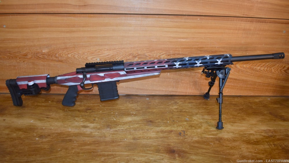 Howa M1500 Precision Chassis USA Flag 6.5 Creedmoor 24" Bolt-Action Rifle-img-0