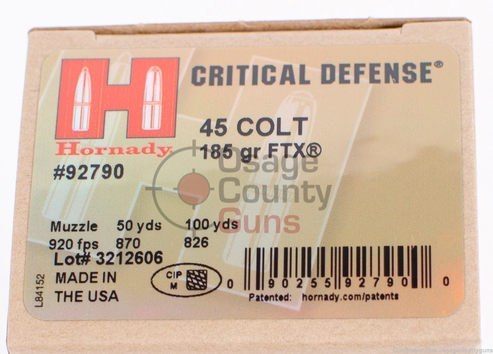 Hornady Critical Defense FTX - .45 Colt - 185gr - 20rd-img-1
