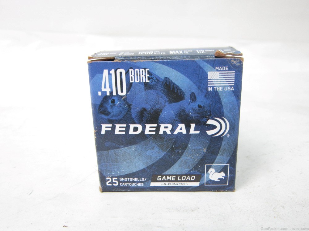Federal Hi-Brass Game Load .410 2 1/2 Inch Shotgun Shells, #6 Shot, 24 Each-img-0