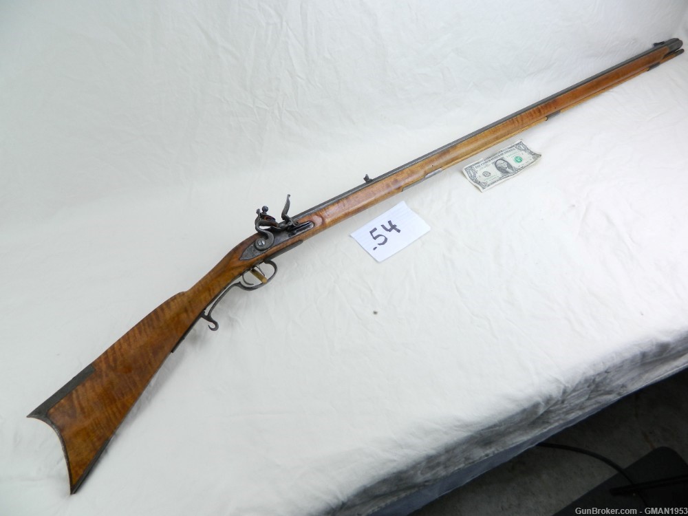 Contemporary Kentucky Tennessee squirrel flintlock rifle .54 cal -img-0