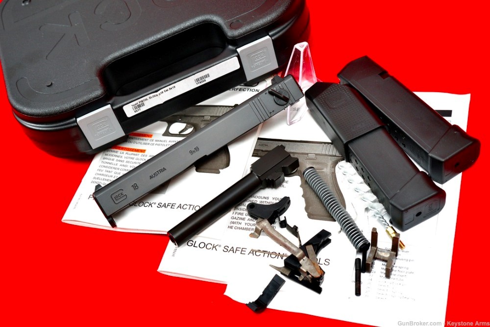 Ultra Rare & BADASS Glock 18 G18 Fully Automatic Parts Kit & B&T G18 Barrel-img-0