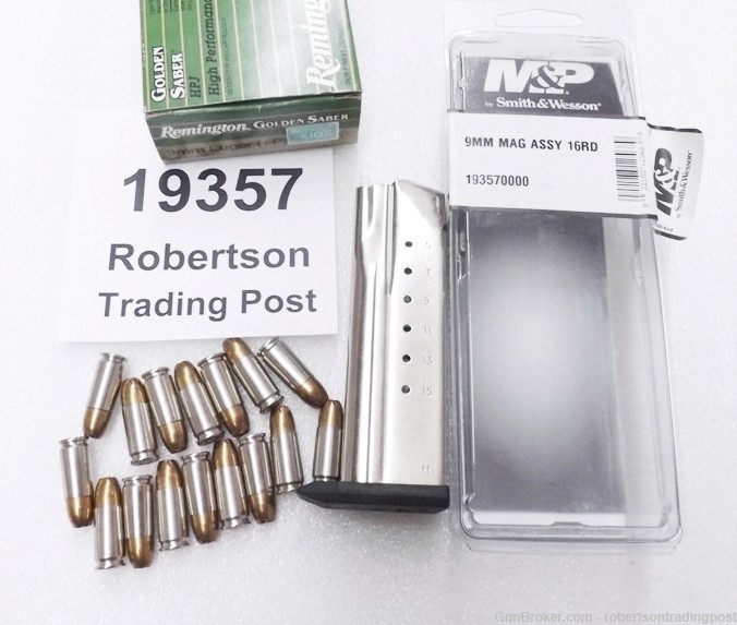 Smith & Wesson SW9 SW9V SW9VE 9mm Factory 16 Round Magazine Stainless 19357-img-0