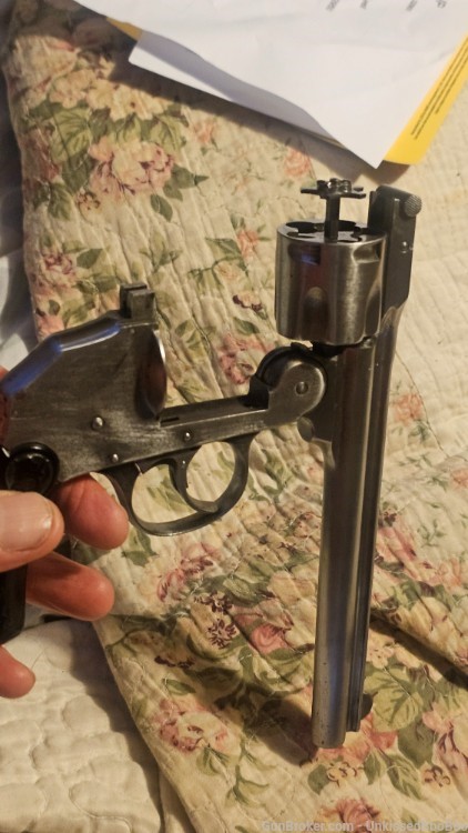 Iver Johnson Safety Hammerless .38 S&W 6” DAO Revolver 1911 C&R-img-4