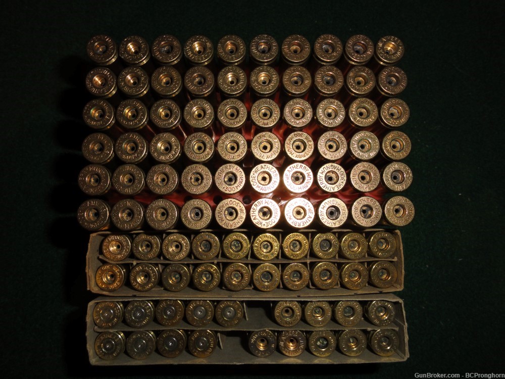 114 Rnds of Fired Weatherby Brass in Tiger Boxes for .300 Weatherby Magnum-img-2