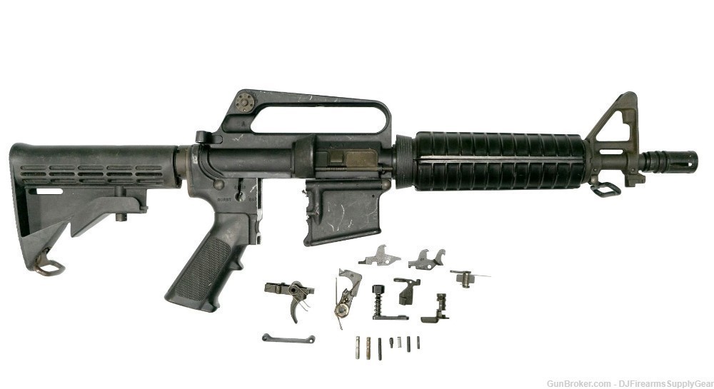 Factory Colt 9mm SMG 10.5" Complete Parts Kit w/ 3rd Burst LPK & A1 Upper-img-0