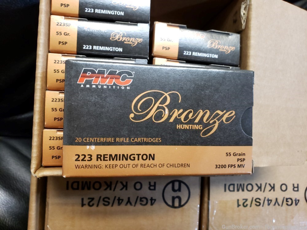 NEW 800 ROUNDS PMC AMMO 223 REMINGTON 55GR SOFT POINTED SP BRASS .223 AR15-img-5