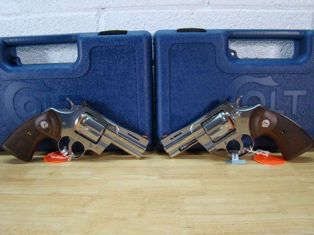 Pair of Colt Python .357 MAG Revolvers 3" SS Snake 357 Magnum Consec #'s !-img-18