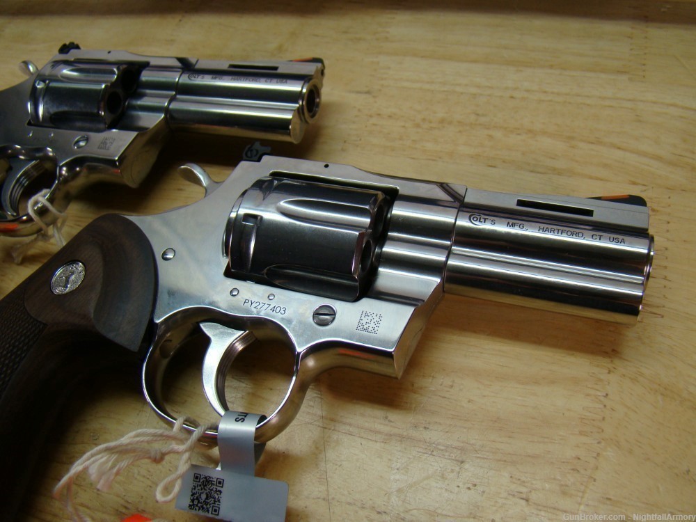 Pair of Colt Python .357 MAG Revolvers 3" SS Snake 357 Magnum Consec #'s !-img-8