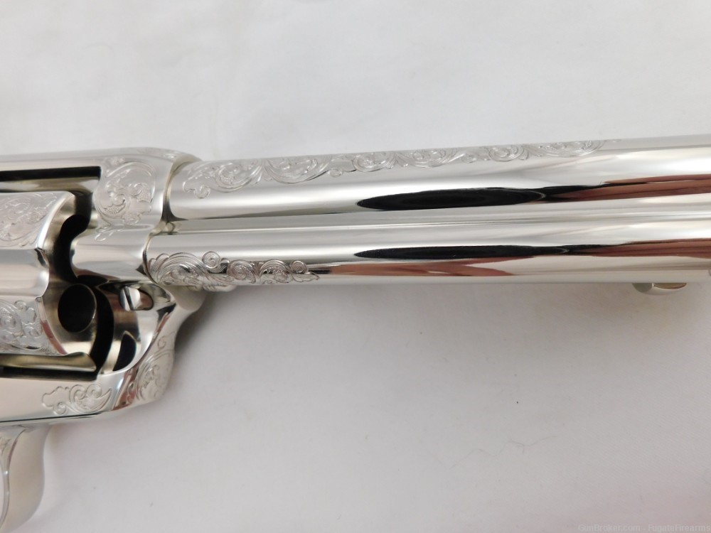 Colt SAA Factory Master Engraved 4 Consecutive Set 2nd Generation Nickel-img-34