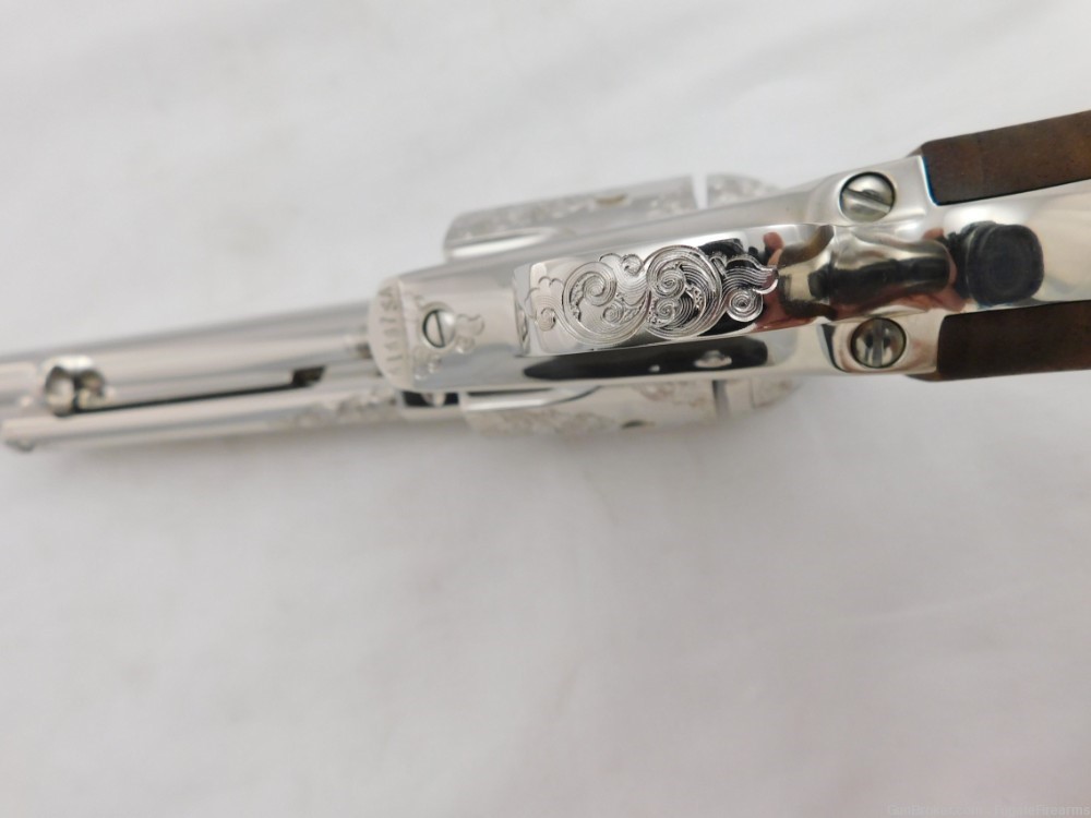 Colt SAA Factory Master Engraved 4 Consecutive Set 2nd Generation Nickel-img-16