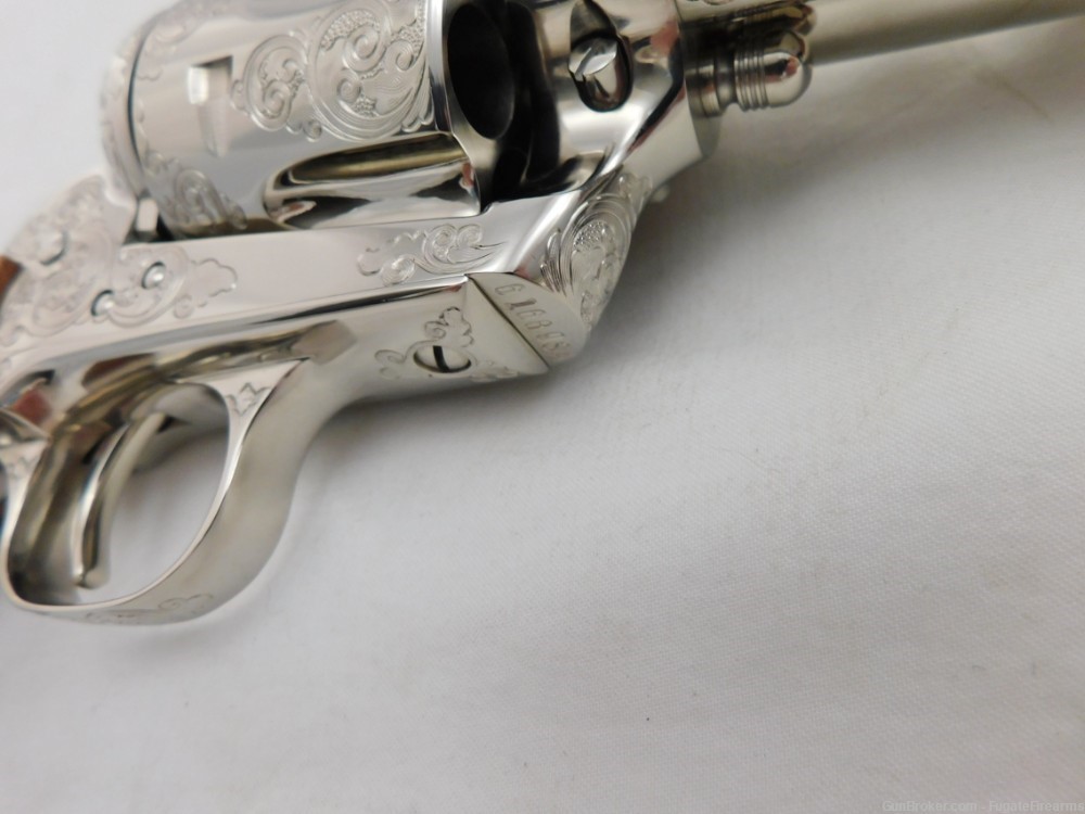 Colt SAA Factory Master Engraved 4 Consecutive Set 2nd Generation Nickel-img-61