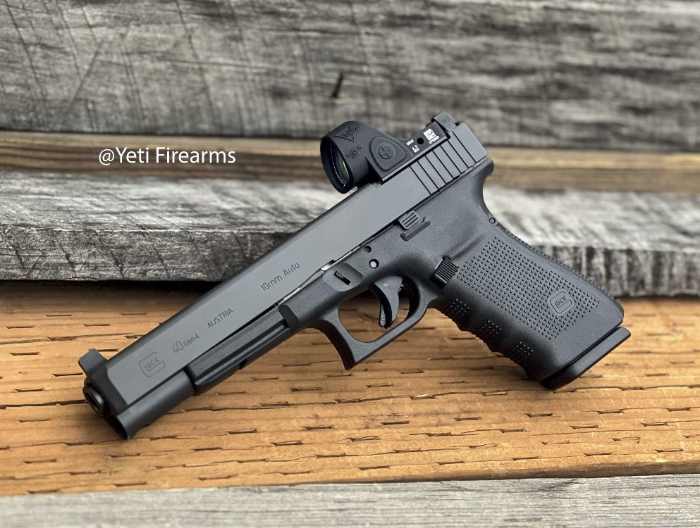 Glock 40 Gen 4 MOS 10mm Long Slide W/ Trijicon SRO CHPWS Trijicon NS G40 G4-img-0