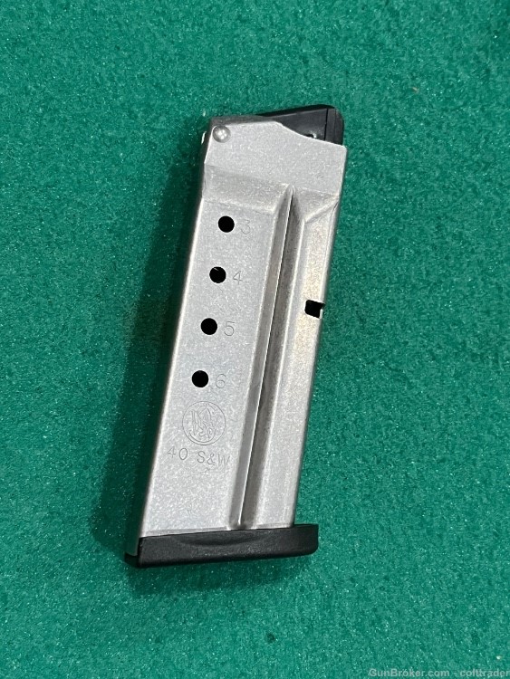 Smith & Wesson 40S&W Stainless Pistol Factory 6rd Magazine-img-0