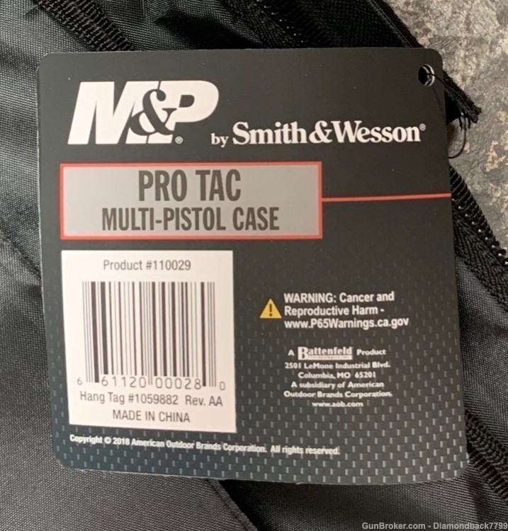 Smith & Wesson 110029 M&P PRO TAC (2) Multi-Pistol Case BLACK-img-3