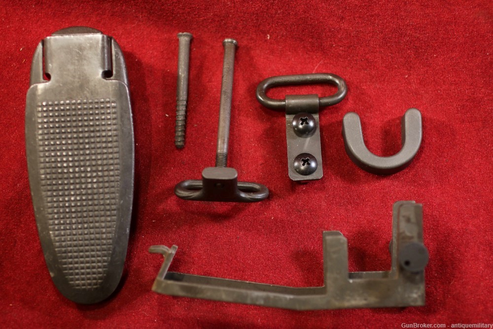 US M14 Metal Parts Set - Buttplate, Channel Guard, Sling Swivels, Etc.-img-0
