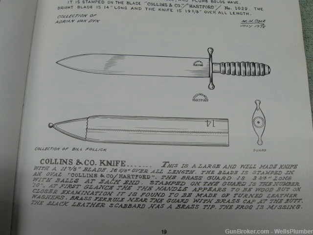 CIVIL WAR ERA COLLINS & CO KNIFE WITH ORIGINAL SCABBARD (RARE)-img-4