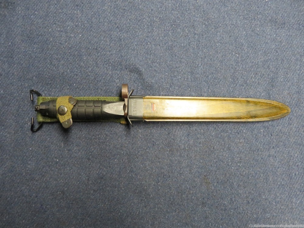 WEST GERMAN HK G3 LONG PATTERN BAYONET WITH SCABBARD (RARE)-img-8