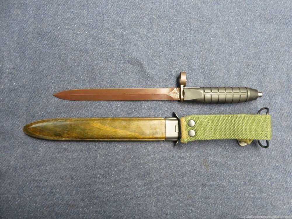 WEST GERMAN HK G3 LONG PATTERN BAYONET WITH SCABBARD (RARE)-img-2