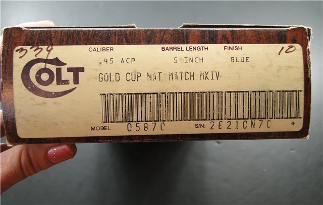 COLT 1911 SERIES 70 GOLD CUP N.M. FACTORY BOX-img-1