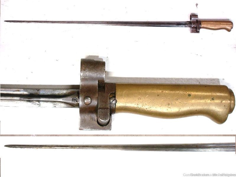 FRENCH MODEL 1886 LEBEL RIFLE BAYONET WITH ORIGINAL SCABBARD (VERY NICE)-img-3