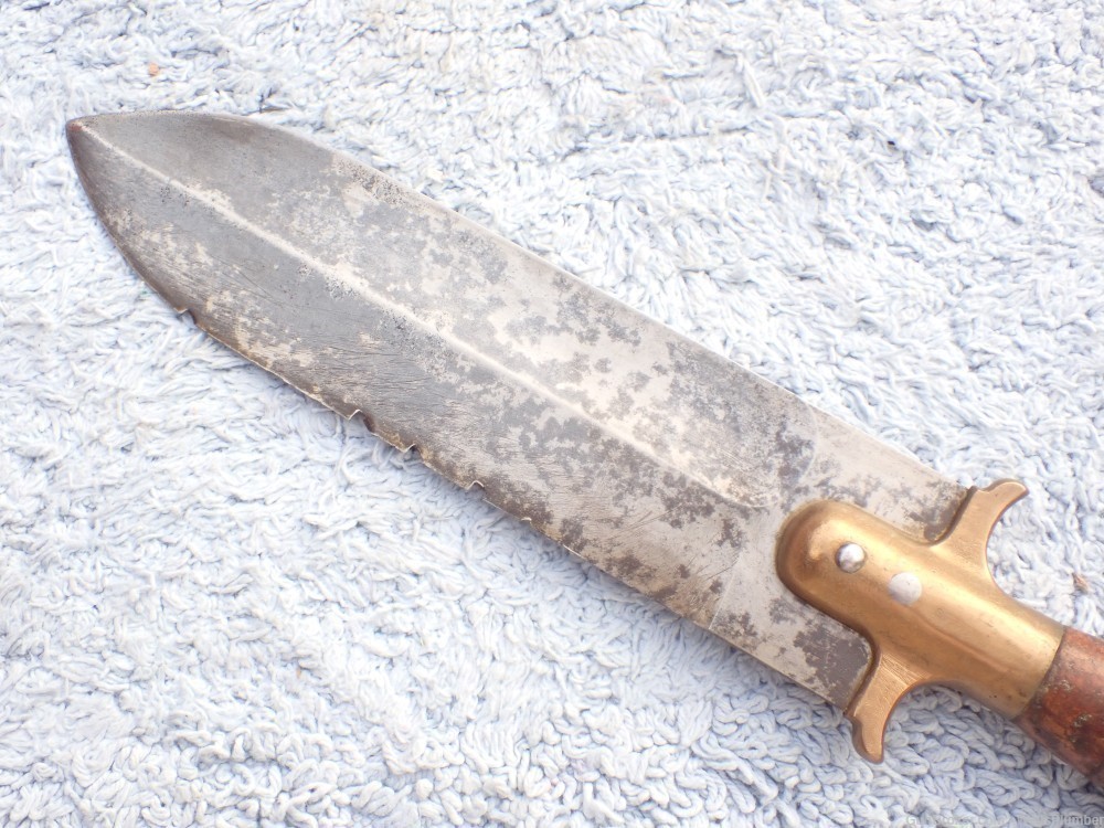 US SPRINGFIELD MODEL 1880 HUNTING KNIFE TYPE 2 BRASS GUARD-img-9