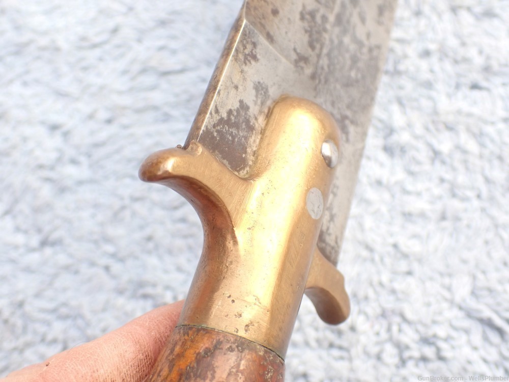 US SPRINGFIELD MODEL 1880 HUNTING KNIFE TYPE 2 BRASS GUARD-img-11