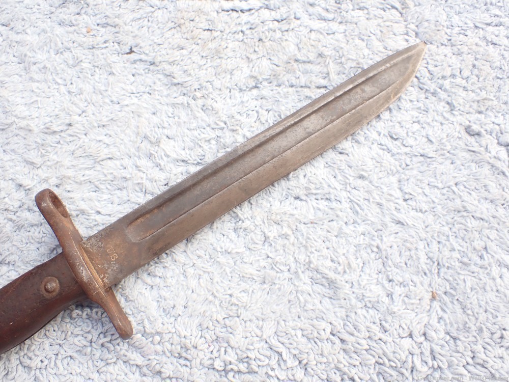 US KRAG BAYONET CUT DOWN TO A FIGHTING KNIFE DATED 1902-img-10