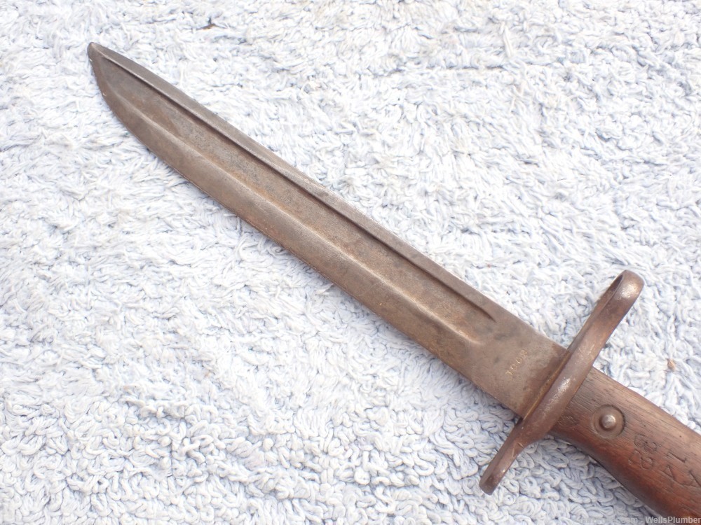 US KRAG BAYONET CUT DOWN TO A FIGHTING KNIFE DATED 1902-img-11