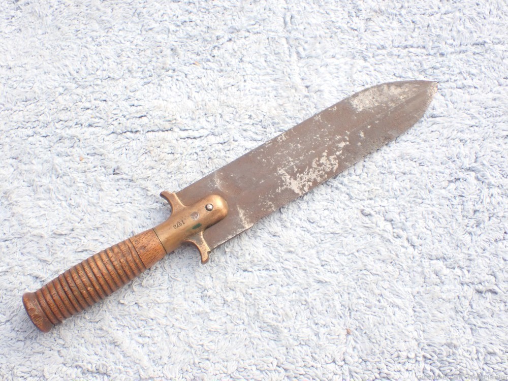 US SPRINGFIELD ARMORY MODEL 1880 HUNTING KNIFE TYPE 2 BRASS GUARD-img-0