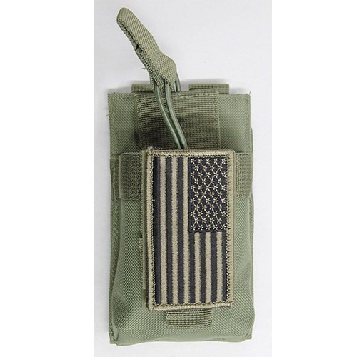 Tactical MOLLE GREEN Radio Pouch For YAESU FT-60R FT-25R FT65R HT HAM Radio-img-0