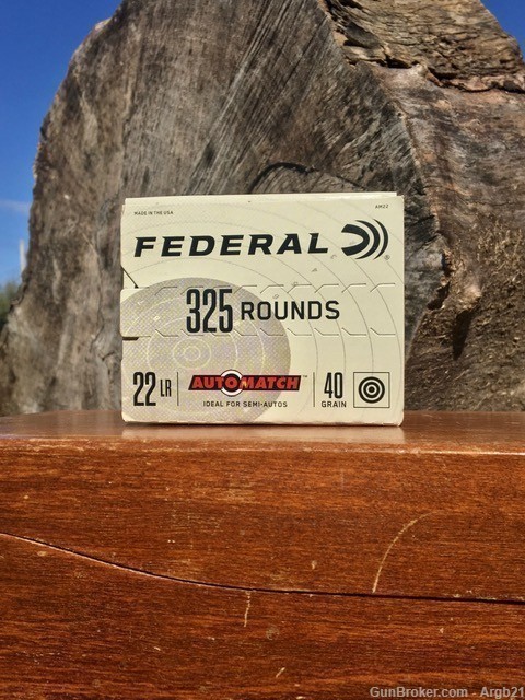 22LR Federal AutoMatch - 325 Rounds 40 Gr. LRN No Credit Card Fee -img-0