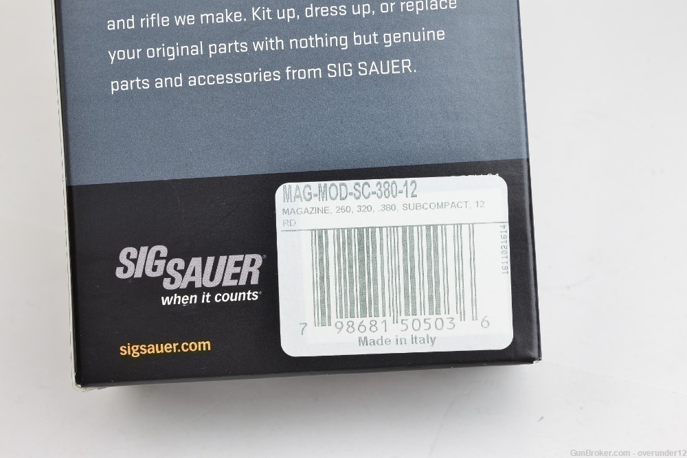 5 Sig Sauer Factory P250 / P320 Subcompact Magazine mag for .380 ACP 12 RD -img-1