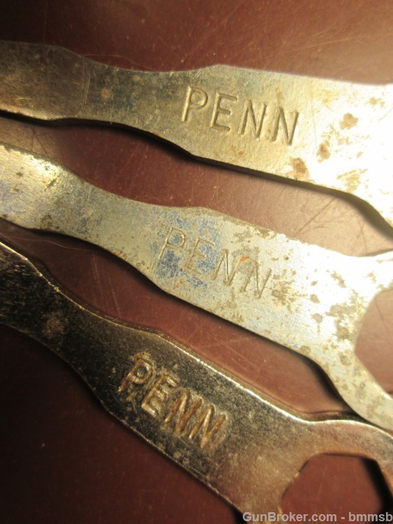 Three Vintage metal PENN Reel Wrenches, all Mkd-img-5