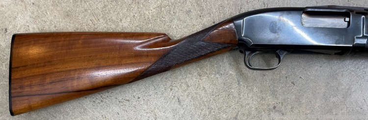 Winchester model 12 English stock 30 inch full choke vent rib-img-1