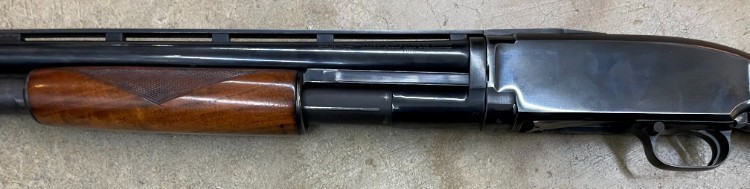 Winchester model 12 English stock 30 inch full choke vent rib-img-6