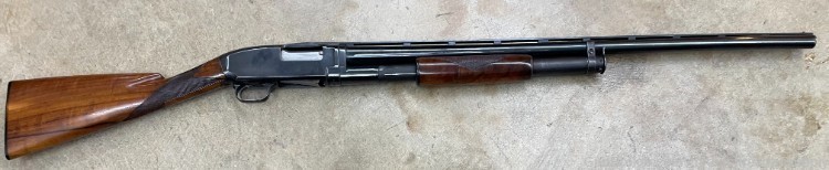 Winchester model 12 English stock 30 inch full choke vent rib-img-0