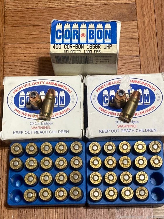 400 Cor-Bon Corbon 135 165 Gr HP Pistol Ammo 60 Rds-img-2