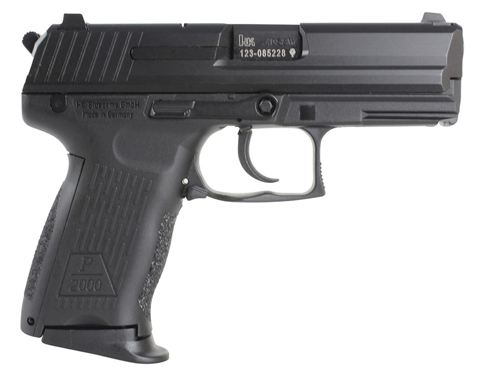 HK  P2000 V2 LEM 9mm Luger Caliber, 3.66, 13+1, Black Finish-img-0