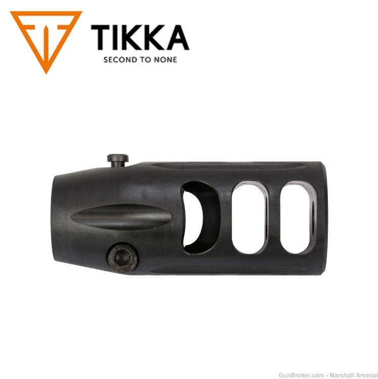 Tikka T3 Tac Muzzle Brake, 5/8-24 Thread - Black-img-1