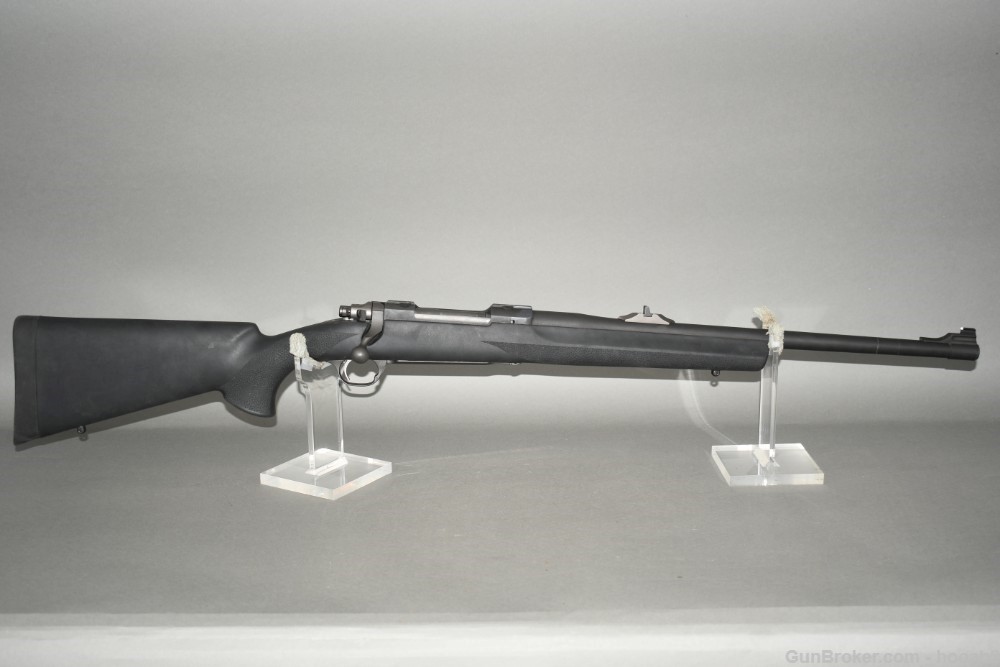 Ruger M77 Hawkeye Bolt Action Rifle 375 Ruger 20" Matte Gray-img-0