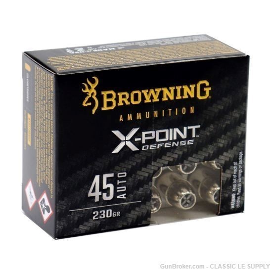 BROWNING X-POINT DEFENSE 230 GR 45 ACP AMMUNITION-img-0