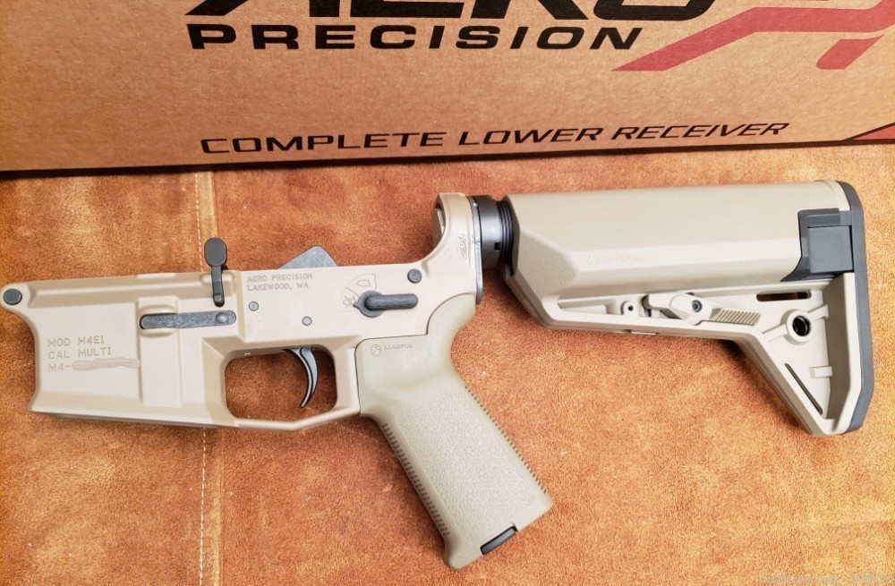 Aero Precision M4E1/AR15 FDE Complete Lower MOE Grip SL-S Carbine Stock -img-4