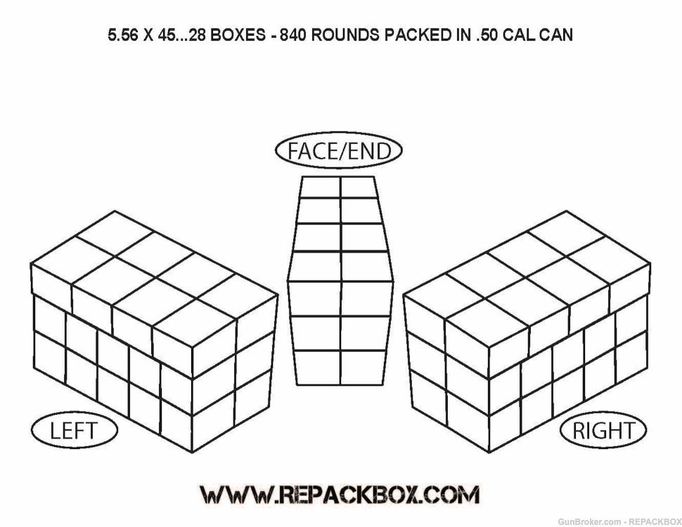 5.56 X 45 Military Cardboard Ammo Box - REPACKBOX® 3 SAMPLES-img-4